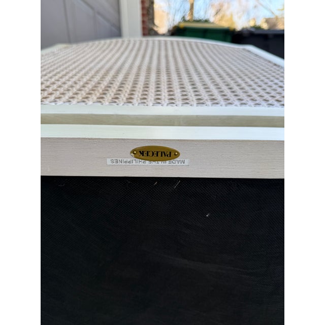 1990s 1990s Palecek Faux Bamboo Cane Chair For Sale - Image 5 of 15