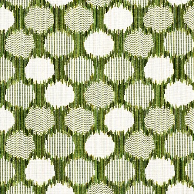 Schumacher Cirque Velvet Fabric in Green For Sale