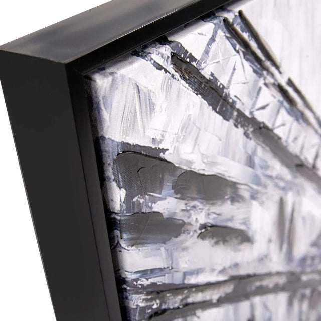 Contemporary Brooklyn Bridge Black & White Painting For Sale - Image 3 of 7