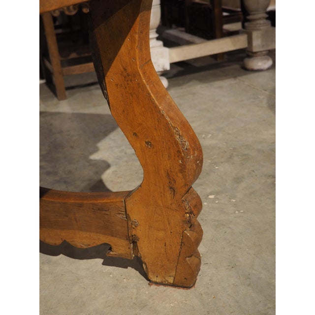 18th Century Single Plank 4-Drawer Walnut Wood Console Table From Spain For Sale - Image 11 of 18