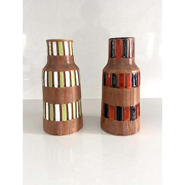 Mid-Century Modern Ceramic Vases by Bitossi for Bitossi, 1960s, Set of 2 For Sale - Image 3 of 9