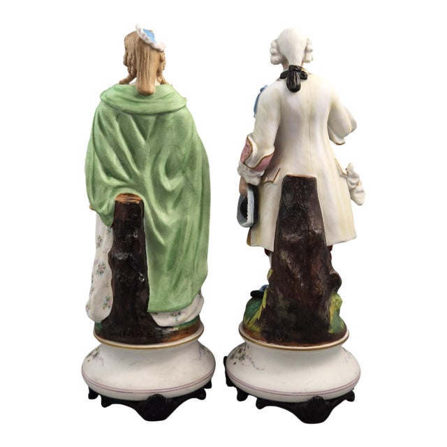 Traditional Letu and Mauger, Biscuit Porcelain Figures, 1860s, Ceramic, Set of 2 For Sale - Image 3 of 17