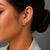 Stunning 18K Solid White Gold Diamond Nail Earrings. Metal: 18K Solid White Gold Gemstones: Round Diamonds - Total 0.2...