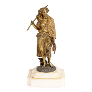 Emile Boyer "Fisherwoman" Gilt Bronze