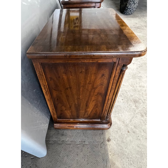 Vintage Drexel Heritage "Cameo Collection" Burled Walnut Nightstands - A Pair For Sale - Image 16 of 18