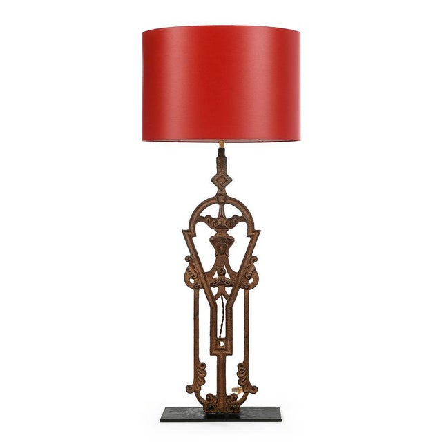 Cast Iron Balustrade Lamp For Sale - Image 3 of 3