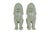 Mid-Century Modern Vintage Thai Singha Lion Foo Dog Statues in Celadon For Sale - Image 3 of 12
