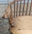 Late 20th Century Windsor Chair Comb Back Bench W Arms, Tiger Maple, Oak & Maple Made in Ohio For Sale In Cleveland - Image 6 of 12