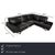 The Natuzzi Relevé corner sofa combines Italian design with high-quality comfort. The black genuine leather upholstery...