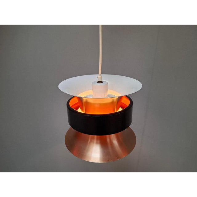 Metal Vintage Danish Brass Pendant Light by Ben Nordsted for Lyskaer, 1970s For Sale - Image 7 of 18