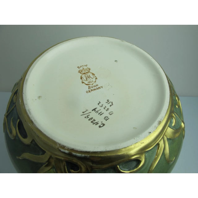 Ceramic Royal Bonn Germany Porcelain Figural Female Portrait Vase Signed Asph For Sale - Image 7 of 7