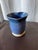 Blue Vintage Studio Pottery Vase, Hand Form - Heart Shape, Signed For Sale - Image 8 of 12
