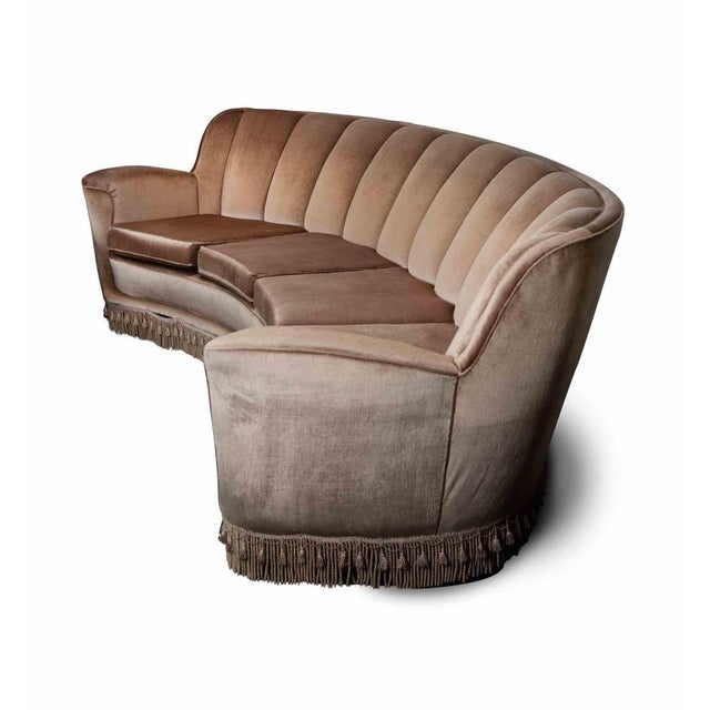 Paolo Buffa Pink Sofa in the style of Paolo Buffa, Mid 20th-Century For Sale - Image 4 of 7