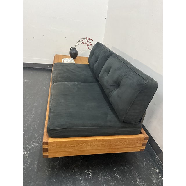 Mid-Century Modern French Bench in Elm in the style Pierre Chapo, 1950s For Sale - Image 6 of 18