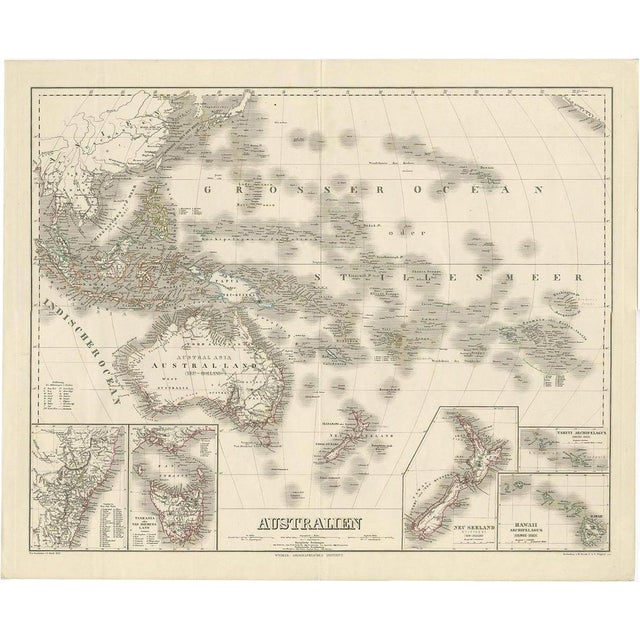 Map of Australia, 1857 For Sale