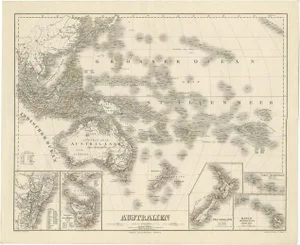 Map of Australia, 1857