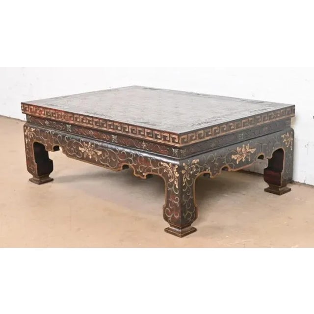 Chinoiserie Baker Furniture Chinoiserie Coromandel Coffee Table For Sale - Image 3 of 12