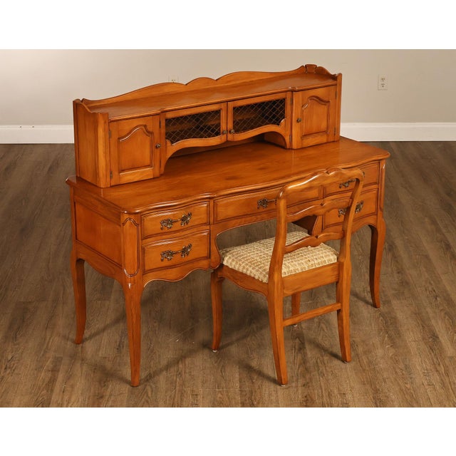 High Quality American Made High Quality Davis Cabinet Company Desk Crafted In Wood With A Warm Finish, Featuring A Shaped...