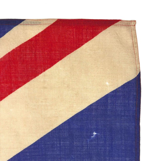 Mid 20th Century Vintage Wool Printed Union Jack Flag For Sale - Image 5 of 5