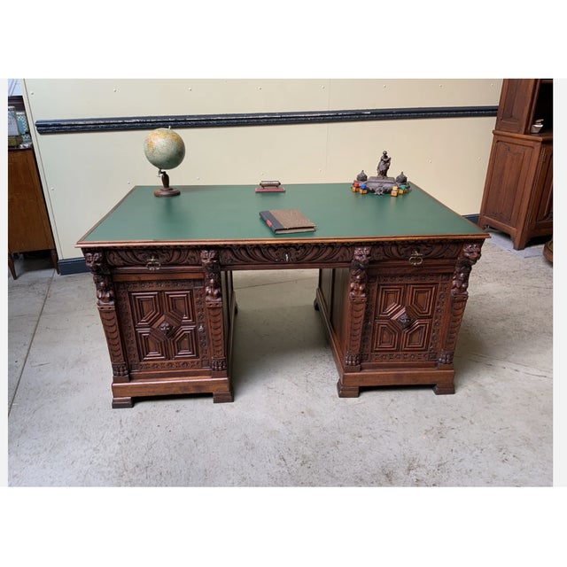 Antique Gründerzeit Desk, 1880 For Sale - Image 4 of 13