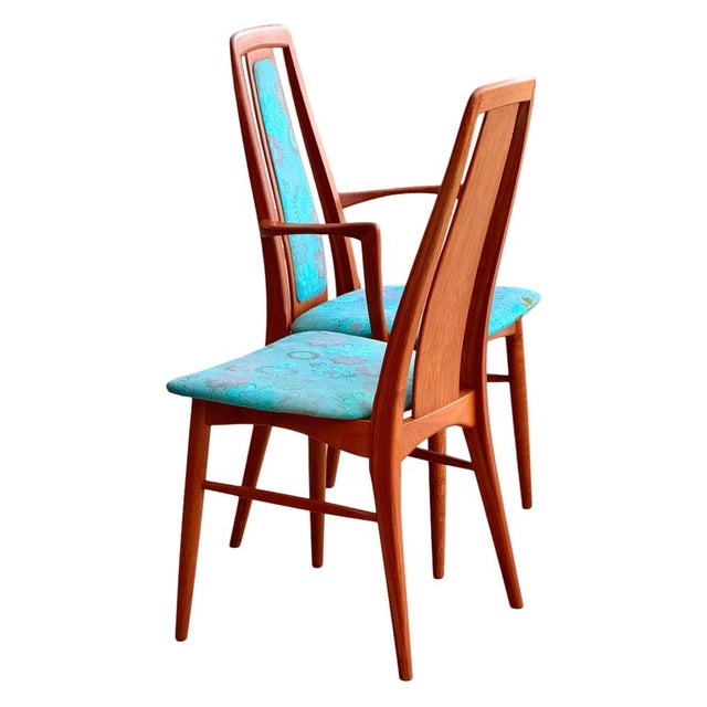 Brown Vintage Danish Eva Teak Dining Chairs by Niels Koefoed for Koefoeds Hornslet, 1960s, Set of 6 For Sale - Image 8 of 12