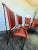 Oxblood Red Late 20th Century Llana Goor Style Brutalist Hand-Tooled Iron and Leather Chairs - Set of 4 For Sale - Image 8 of 9