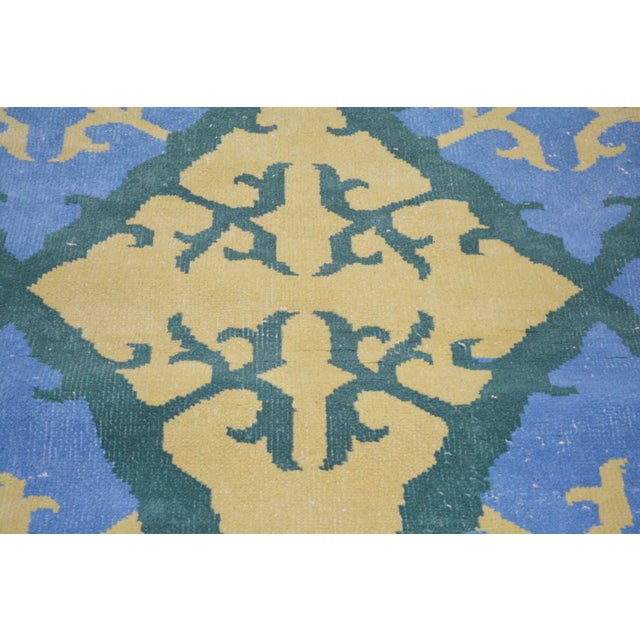 Art Deco Vintage Chinese Art Deco Hand Knottted Wool Rug, 9'8'' X 15'10'' For Sale - Image 3 of 6