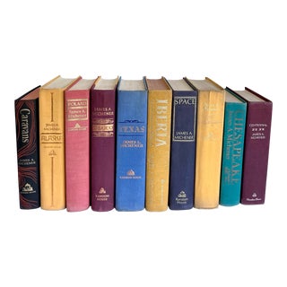 Colorful Collection of 10 Books by James A. Michener For Sale