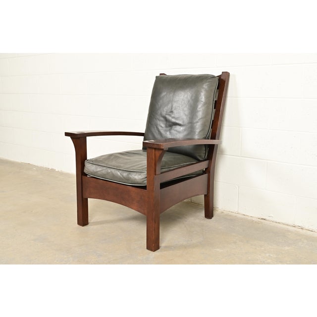 Stickley Mission Oak Arts & Crafts Lounge Chair For Sale - Image 15 of 15