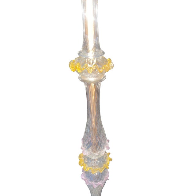 1950s Venetian Murano Glass Floral Floor Lamp, Multicolor For Sale - Image 9 of 10