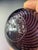 1980s Vintage Hand-Blown Purple Ribbon Swirl Studio Art Glass Paperweight - 4" For Sale - Image 5 of 10