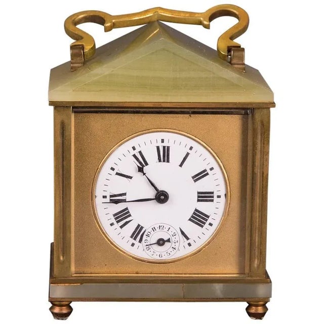 19th Century Neoclassical Bronze Travel Clock For Sale - Image 10 of 10