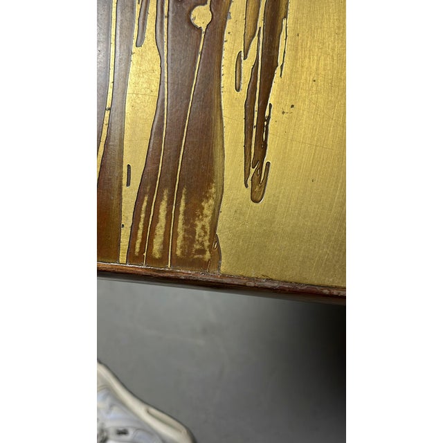 Artistic Brutalist Brass-Etched Coffee Table in the style of Bernhard Rohne, Germany, 1960s For Sale - Image 11 of 17