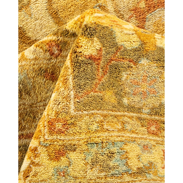 Textile Mogul, One-of-a-Kind Hand-Knotted Area Rug - Green, 8' 3" x 13' 8" For Sale - Image 7 of 8