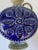 Ceramic Mid-Century Modern German Cobalt Blue Relief Ceramic Vase by Jasba, 1960s For Sale - Image 7 of 13