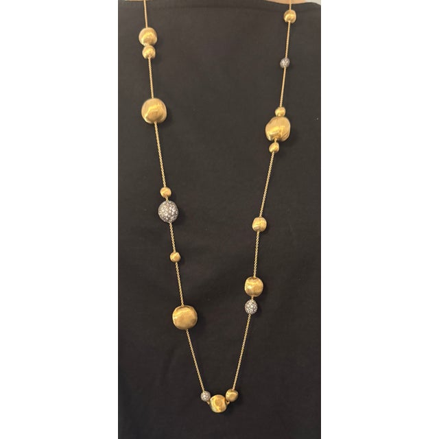 Late 20th Century Marco Bicego Yellow 18k Gold and Diamond Necklace For Sale - Image 12 of 13