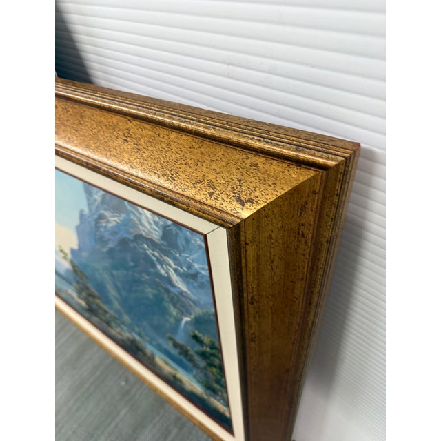 Ivan Clarke "Mountain Landscape With Lake" Original Oil Painting For Sale - Image 4 of 12