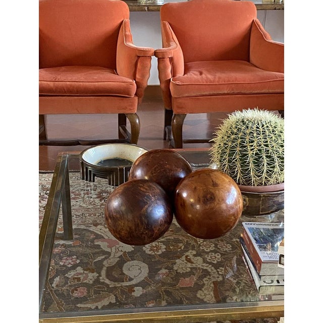 Wooden Spherical Sculptures, France, 1960s, Set of 3 For Sale - Image 9 of 18