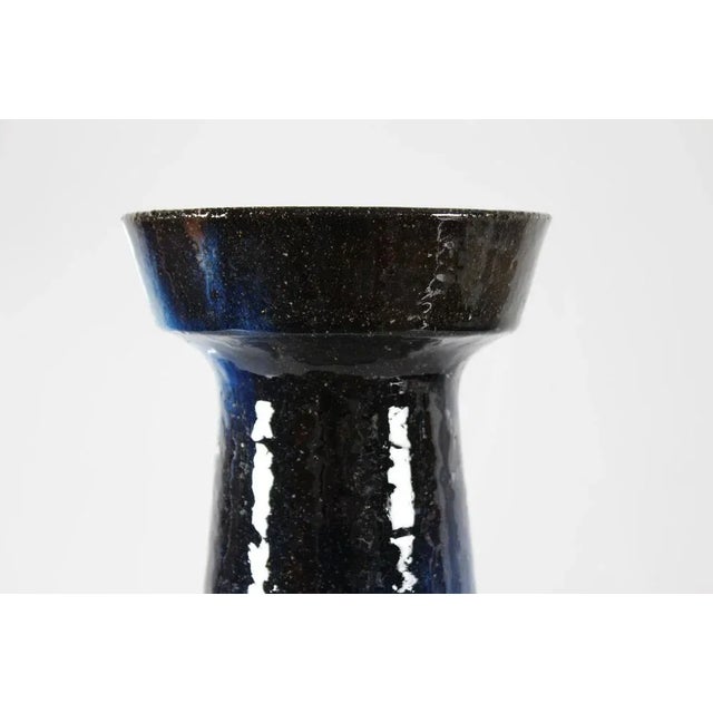 Blue Unica Floor Vase by Sejer Ceramic Studio Pottery, Denmark, 1960s For Sale - Image 8 of 13