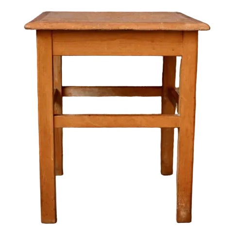 Bohemian Wooden Stool, 1950s For Sale