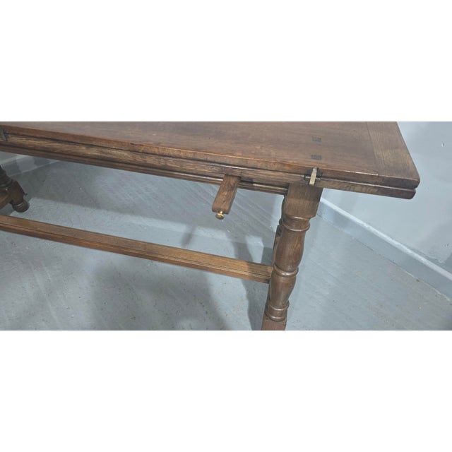 Oak Kitchen Refrectory Farmhouse Dining Table, 1910s For Sale - Image 16 of 18