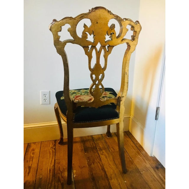 Rococo 1900s Vintage Gilt Rococo Revival Side Chair - 2 Available For Sale - Image 3 of 8