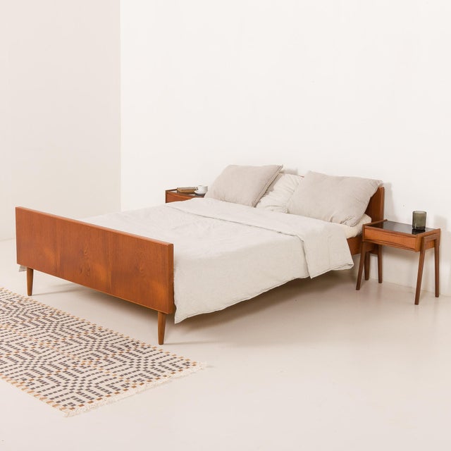 Mid-Century Danish Teak Double Bed in the style of Hans J. Wegner, 1960s For Sale - Image 12 of 12