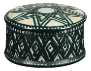 Ceramic Box with Geometric Decorations by M. A. Mercuri