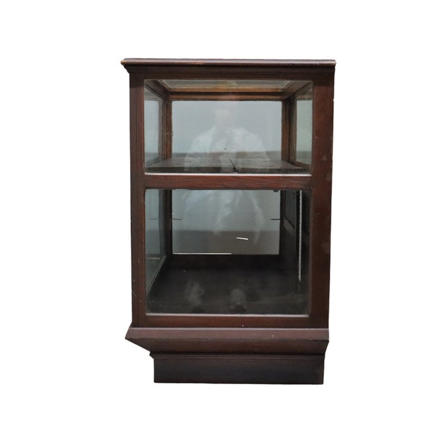 1910s Antique Oak & Glass Country Store Candy Showcase C1910 For Sale - Image 5 of 9
