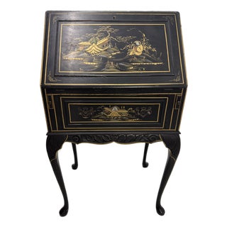 1920s Chinoiserie Drop Front Desk For Sale