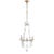 J. Randall Powers for Visual Comfort Signature Sharon Small Chandelier in Gilded Iron with Crystal Trim For Sale