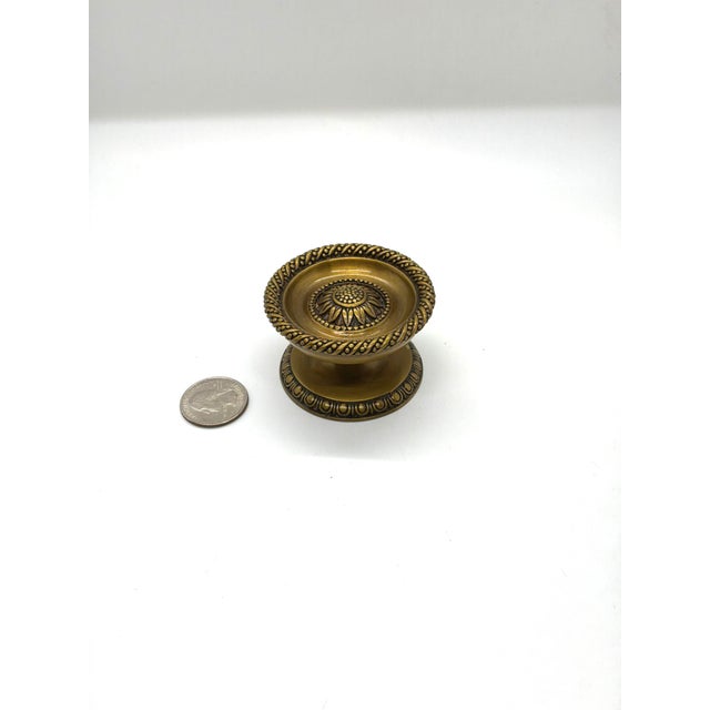 Transitional Henredon Large Classical Knob Antique Brass For Sale - Image 3 of 4