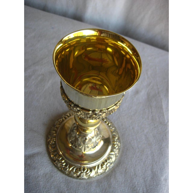 Large Silver-Gild Chalice 19 Century For Sale - Image 10 of 14