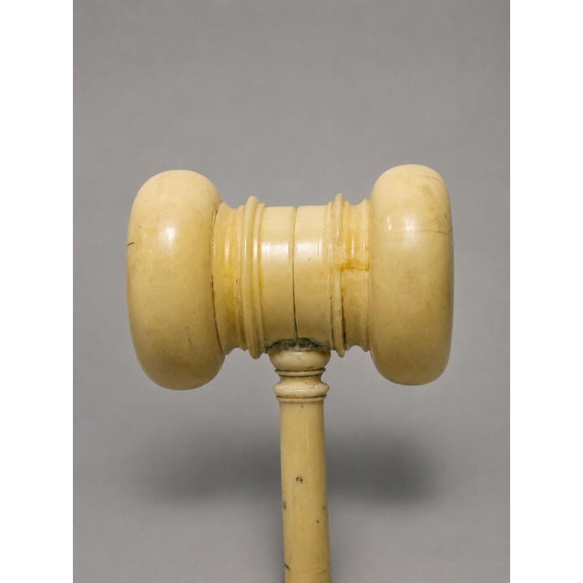 Maritime-Engraved Masonic Ceremonial Gavel - Carved Organic Material, Circa 1880 For Sale - Image 4 of 9